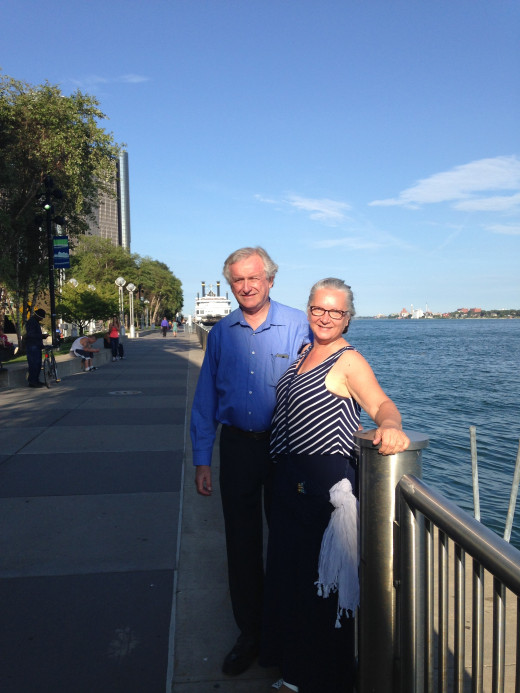A wonderful paved walk along the Detroit River