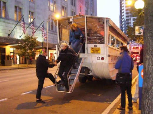 Disembarking from a Duck