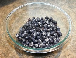 Blueberries Lightly Coated with Flour and Sugar