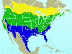 Range map for American Goldfinch Range map for American Goldfinch