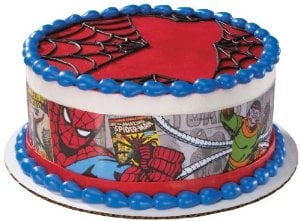 Spiderman edible cake topper