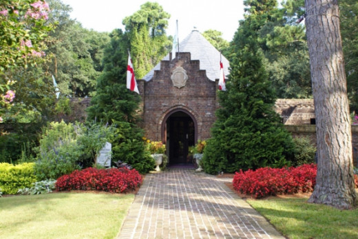 This view shows the entrance to the gardens.  For more information you can go to their website atElizabethangardens.org