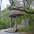 This gazebo sits toward the back of the gardens and overlooks Roanoke Sound.