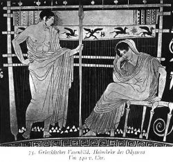 Telemachus and Penelope from Carl Kohler's "A History of Costume"