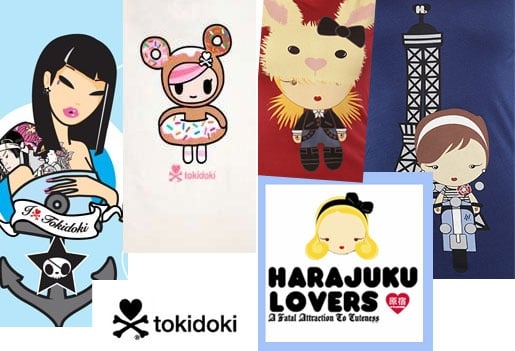 Tokidoki vs Harajuku Lovers Clothing Design Style