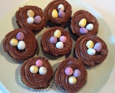 Easy Bird Nest Cupcakes Recipe - image copyright of the author