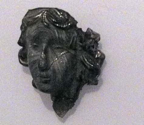 Lady painted with mica. Made from mold created from the face of an ornament Lady painted with mica. Made from mold created from the face of an ornament