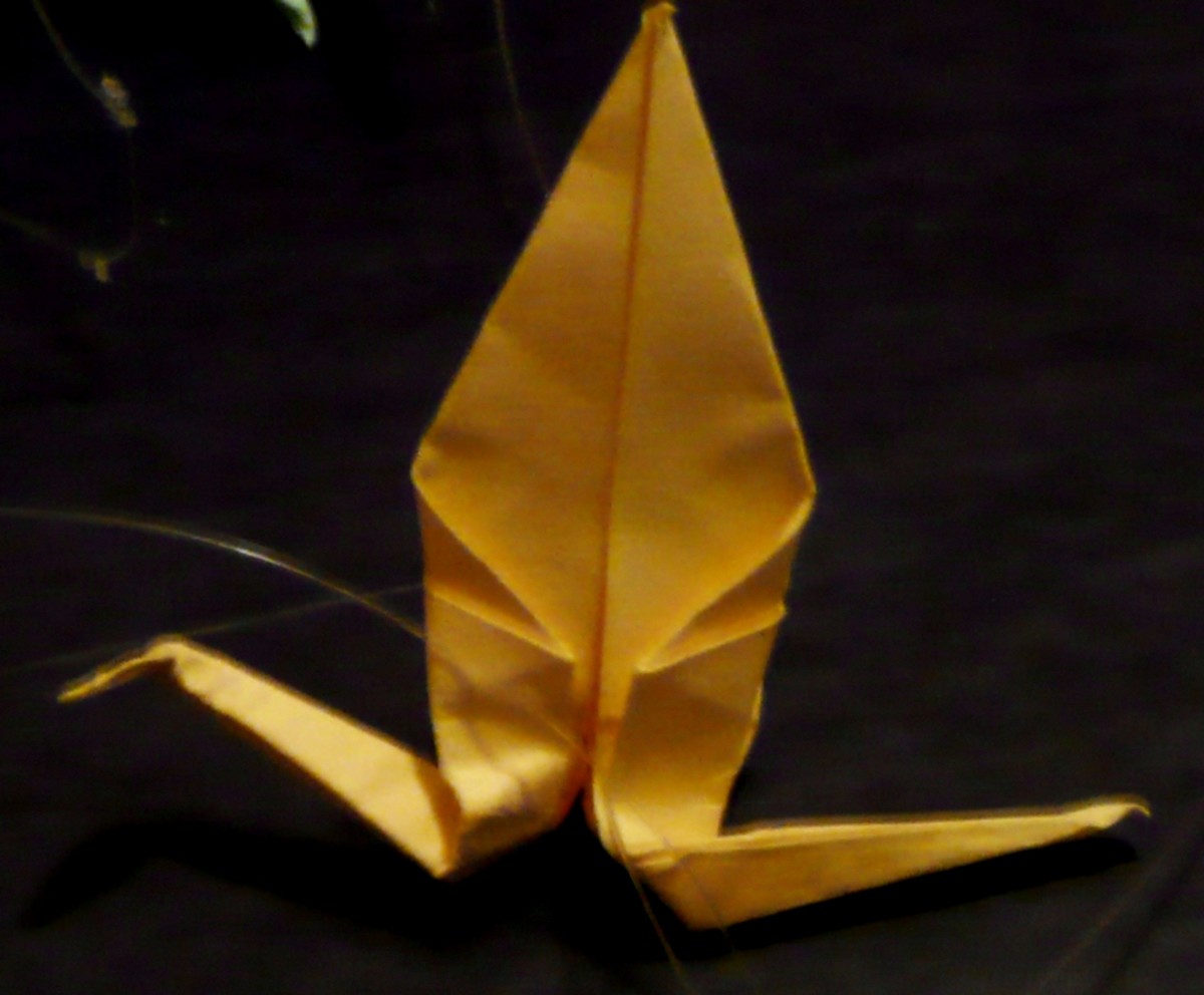 One of the first of now several hundred paper cranes of mine. They continue to always get better!