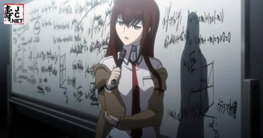 Genius and time-travel skeptic, Kurisu Makise, finds herself an unexpected participant in Okabe's successful microwave time machine.