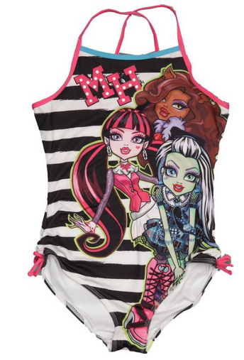 Monster High One Piece Stripe Bathing Suit