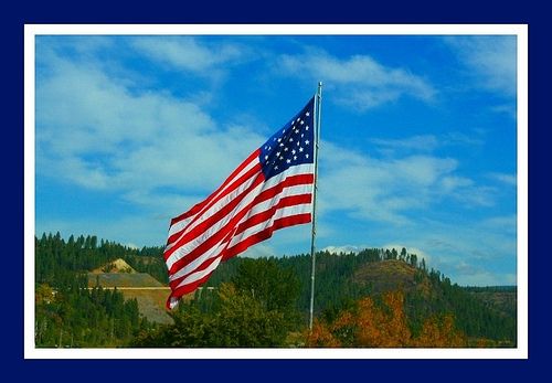 American Flag in Bonners Ferry