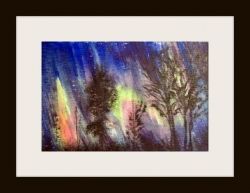 The aurora borealis by artist Linda Hoxie