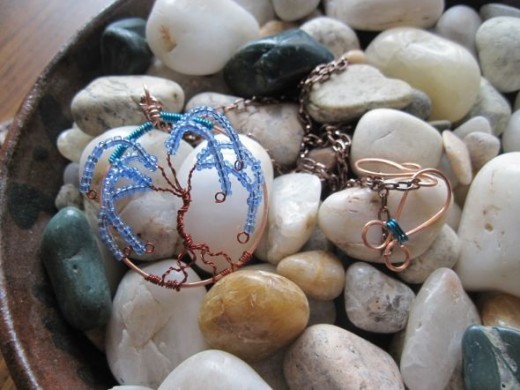 Weeping Willow wire wrapped pendant