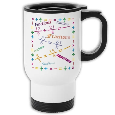 Math (Fractions) Travel Mug