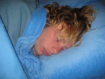 Sleeping comfy in fleece sheets