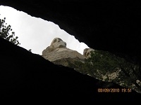 Washington as seen from a cave on the Presidential Trail