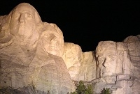 The lighting ceremony at Mount Rushmore