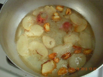 Cook taters (Fry with a little olive oil) or Bake