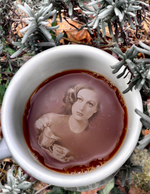 My daily coffee is a shared cup that everyone is invited to.  This is "Coffee With Joan Crawford."