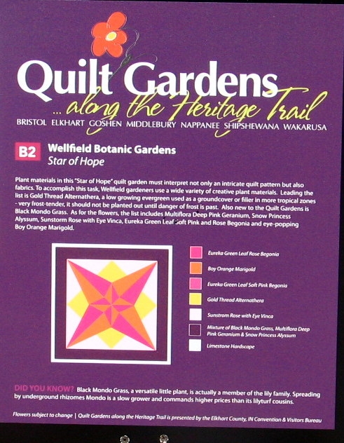 The Wellfield quilt garden is one of many in the county