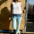 Pair cropped lace top with high-waisted pants. Pair cropped lace top with high-waisted pants.