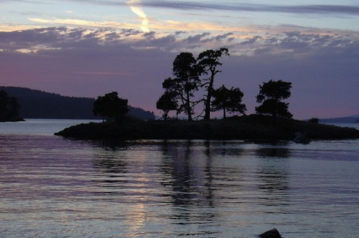 One of the small islands in the Strait of San Juan de Fuca