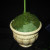 I did it in sections and used my hot glue gun (with foam glue sticks) to secure the moss.