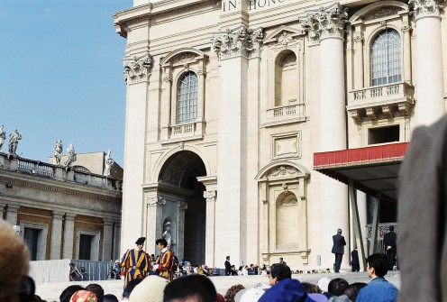 The Swiss Guard, protectors of the Pope and the Vatican City. You gotta love their brightly-colored outfits!