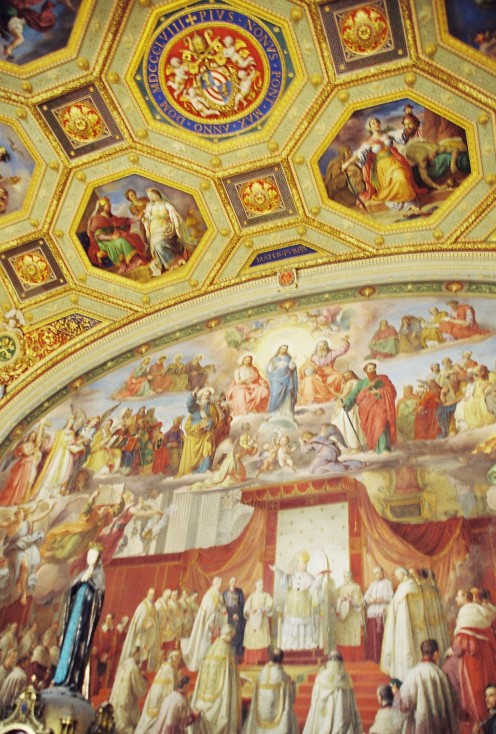 A wall & part of the ceiling.