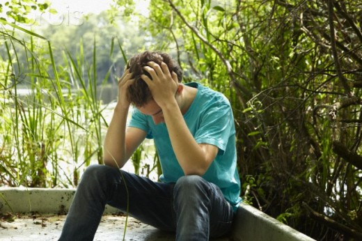 Teenage Boy Stressed and Alone
