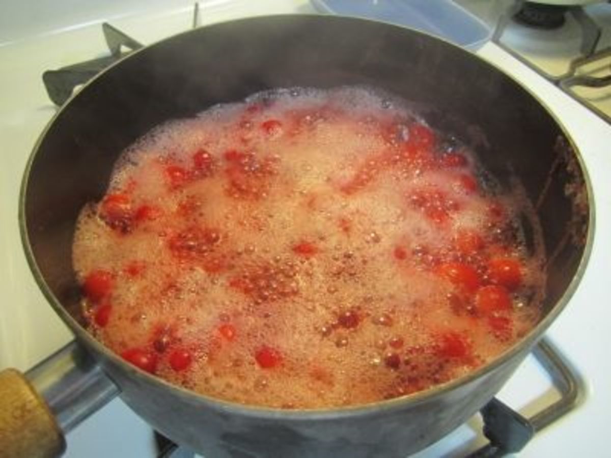 Homemade cranberry sauce