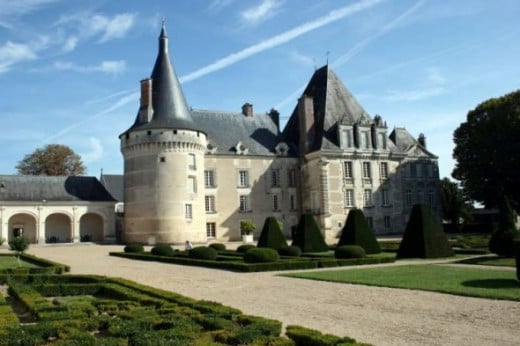 A view of the chateau across the parterre