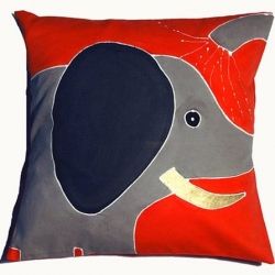 Elephant cushion cover
