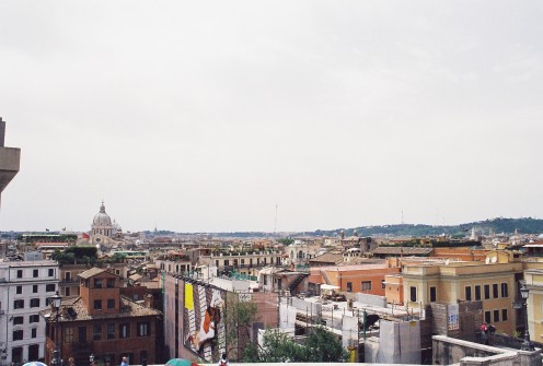 The top of the steps offers a wonderful view of the whole city.