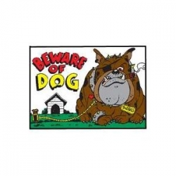 beware of the dog sign