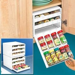 Organize the Kitchen: Use racks and risers