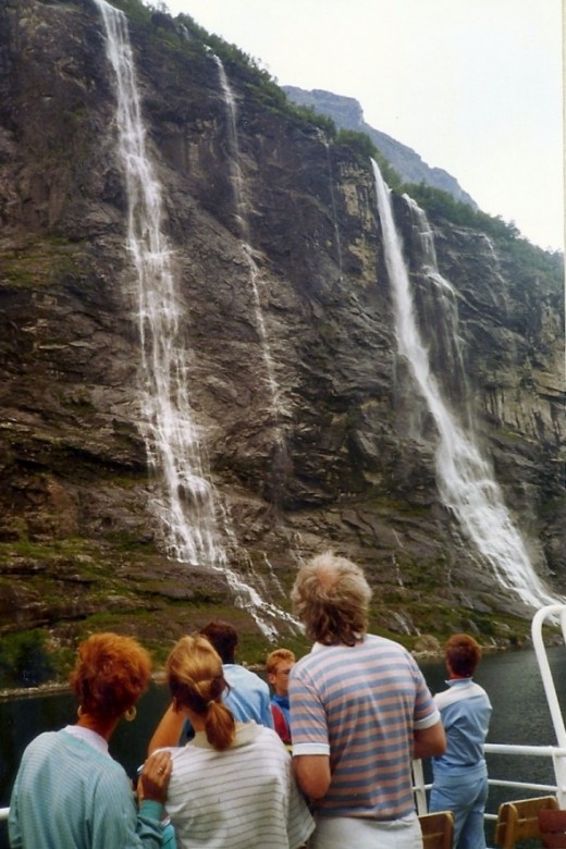 And more waterfalls.  That's my host family and friend looking at them.