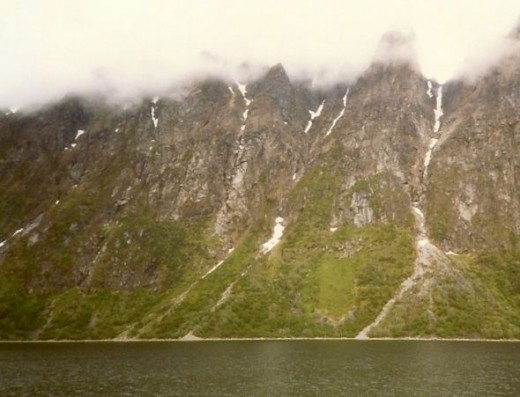 I wish I could remember exactly, but I believe these mountains were from the Trollfjorden area of Norway.   These are quite mystical and magical mountains!  It's hard to tell from this shot, but trust me!