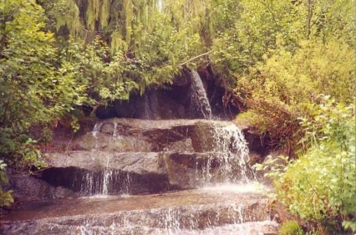 A beautiful waterfall on a hike near Holden Village