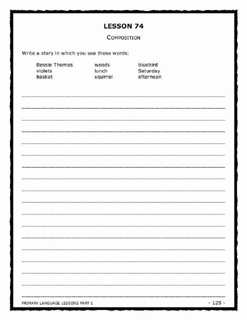 Pardon the terrible images. The free converter didn't do that great of a job. :)  You can see more samples at http://www.primarylanguagelessons.com