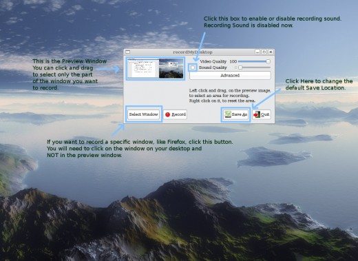 Using gtk-recordmydesktop