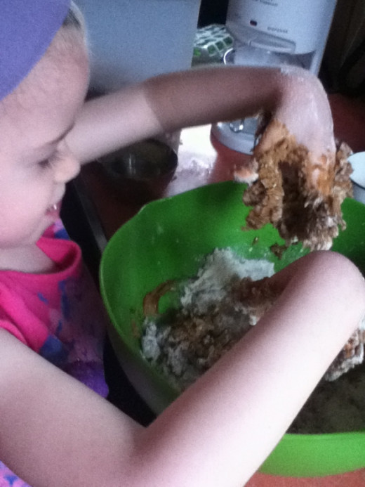 My daughter loves to help cook!