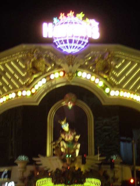 Fool presiding over entrance to Harrah's Casino in Las Vegas, Nevada