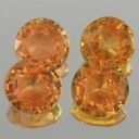 4mm Round Faceted Hessonite Garnets