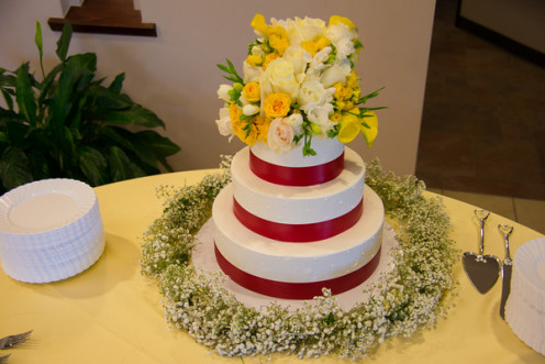 The wedding cake. 