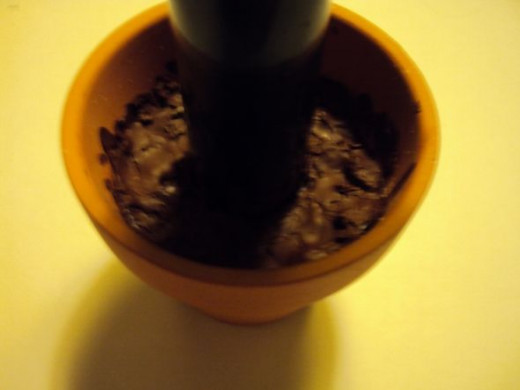 Part C (cover wax in terra cotta pot completely with brown crayon wax)