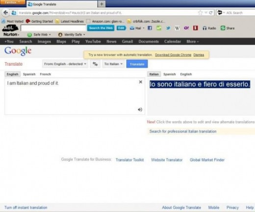 google translate italian app