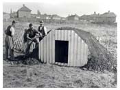 An Anderson shelter - they were outside, and set partly into the ground.