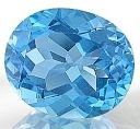 Swiss blue topaz Oval