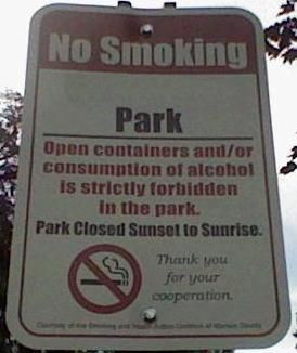 Remember there are rules to follow when you visit a park